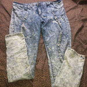 VIP Ripped Acid Wash Jeans
